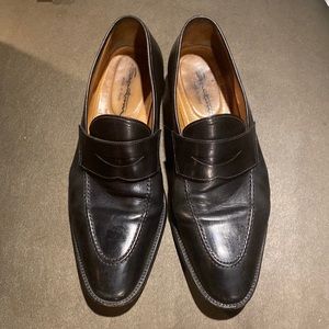 Santoni Mens Leather Penny Loafers 11.5D